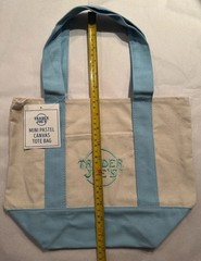 TRADER JOE’S MINI PASTEL CANVAS TOTE BAG BABY BLUE NWT FREE GIFT FAST SHIP 🎁