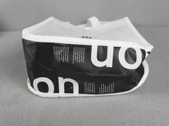 Lululemon Reusable Shopping Button Tote Bag Medium White Black FAST SHIPPING