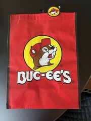 Buc-ee’s Red Beaver Reusable Bag NEW Travel Bag Tote Bag Black Handles Free Ship
