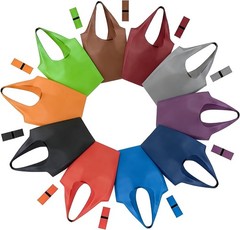 Reusable Grocery Bags Foldable Shopping Tote 10 Pack 10 Colors Packable W/