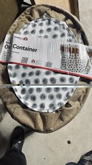 Gray Krush Container All-Purpose Utility Tote Waterproof Lining w/handles