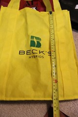 Lot of 5 recycled reusable canvas shopping handle tote bags approx 12x12x4 Lot R