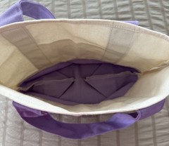 Trader Joe’s Mini Pastel Canvas Tote Bag (Purple)
