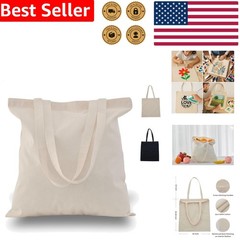 Canvas Tote Bag 15×16, Bulk Reusable Cotton for Grocery DIY Crafts 2 6 12 Pack