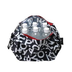 Shupatto Compact Bag S Black White Design Lightweight Reusable