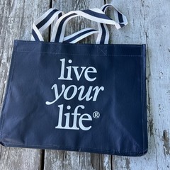 American Eagle Reusable Shopping Bag Dark Blue ‘Live Your Life’ MEDIUM SZ