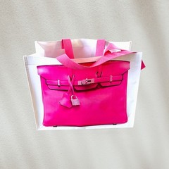 Luxe Inspired Reusable Tote, Polypropylene, Medium Size: 20″ x 12″ x 8″, Purple