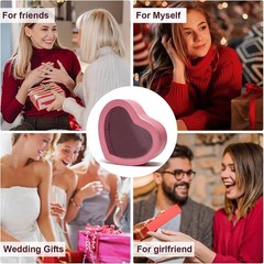 Saikaspotts Pink Heart Makeup Bag-Heart Shaped Valentine Day Gift for