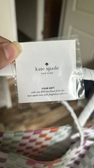 kate spade new york Large Reusable Tote Shopping Bag, Checkered Plastic, 20x14x8