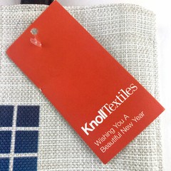 Knoll Textiles Fabrics Upholstery Design Vinyl Promo Gift Shopping Bag Tote NEW