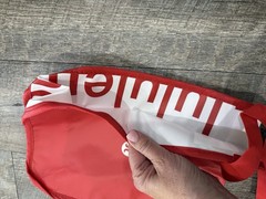 Lululemon Small Red Shopping Bag Tote with White Logo, New