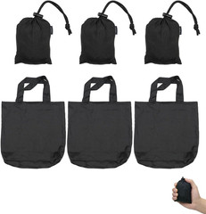 Nylon Reusable Grocery Bag (3 pack), Nylon Heavy Duty Tote Bags 110 lbs, 19″x 19
