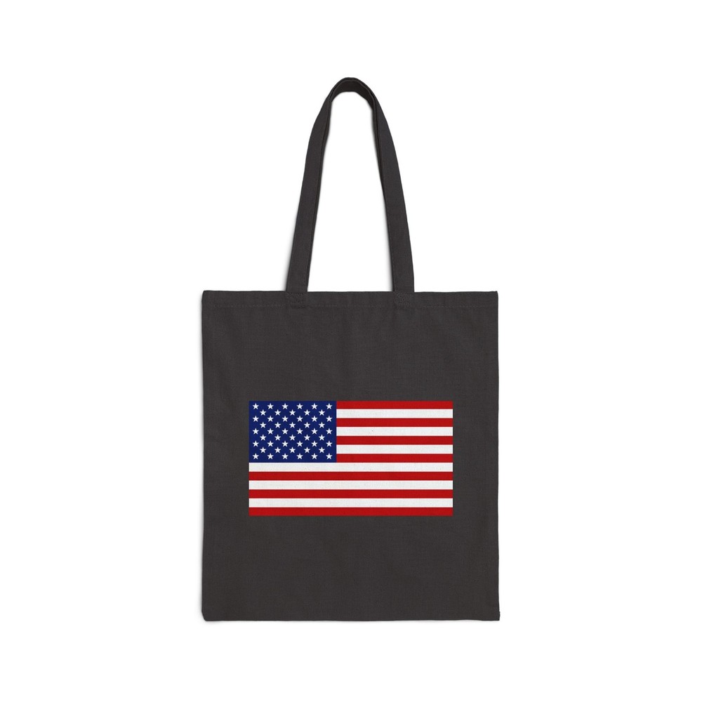 USA Stars and Stripes Cotton Canvas Tote Bag
