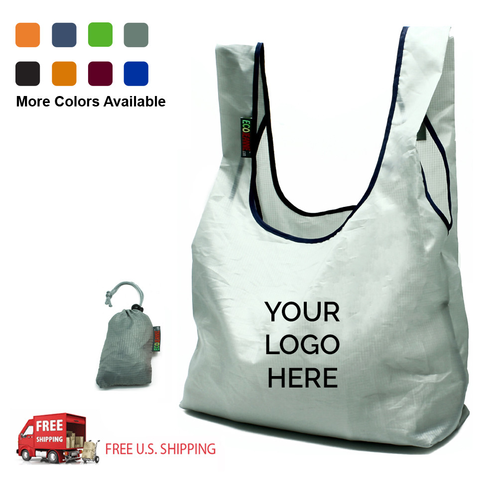 Custom Printed Reusable Ripstop Nylon Bags – Wholesale Logoed Eco-Friendly Bags