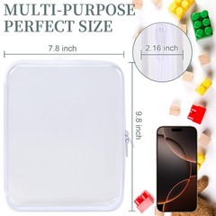 YOPCDJ 3 Pack Clear Hard Shell Zipper Case, Pouches Large, White