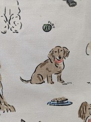 REUSABLE Shopping Canvas TOTE BAG Adorable Dogs 15.5″ X 15.5″ NWT