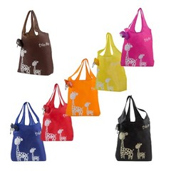 Giraffe Ecofriendly Stylish Reusable Foldable Washable Grocery/shopping Tote Bag