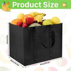 12 Pack Reusable Grocery Bags, Extra Large Foldable Shopping Bags, Heavy Duty…