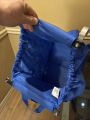 11 Double Hanging Blue Cloth Walmart Bags Heavy W/ Duty Hardware, Folding Bottom