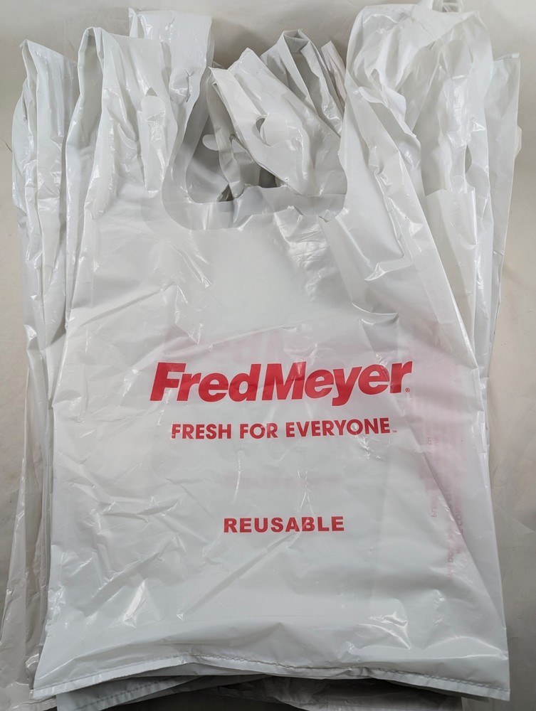 25 Fred Meyer Plastic Shopping Bags Reusable Heavy Duty Grocery Bags 125 Uses