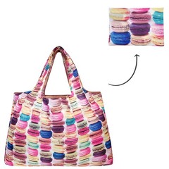 Large Reusable Macarons Tote Bag Eco-Friendly Foldable Waterproof 44 lbs Capa…