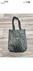 Lululemon Reusable Shopping Tote Bag Small Holiday 2024 Green All Over Logo