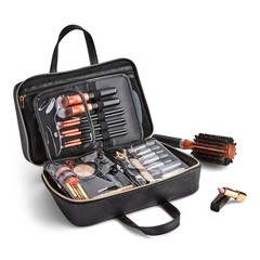 Tartan + Twine Zippered Perforated Deluxe Weekender Bag Black Large,