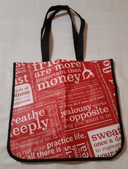 4pk Lululemon Reusable Shopping Tote Bags 3 Large 1 Small Red Manifesto Travel