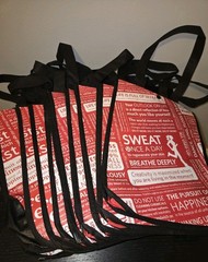 Lot Of 10 Lululemon Red Reusable Bags 12 X 9
