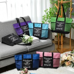 6 Pack Activity Professional Week Gift Tote Bags with Zipper Mesh Pocket Than…