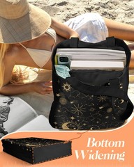 2 Pack Canvas Tote Bag – Reusable Canvas Totes with Makeup Zipper Pouch Women…