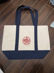 Trader Joe’s Bag Canvas Reusable Heavy Cotton Basic Style Shopping Navy Large