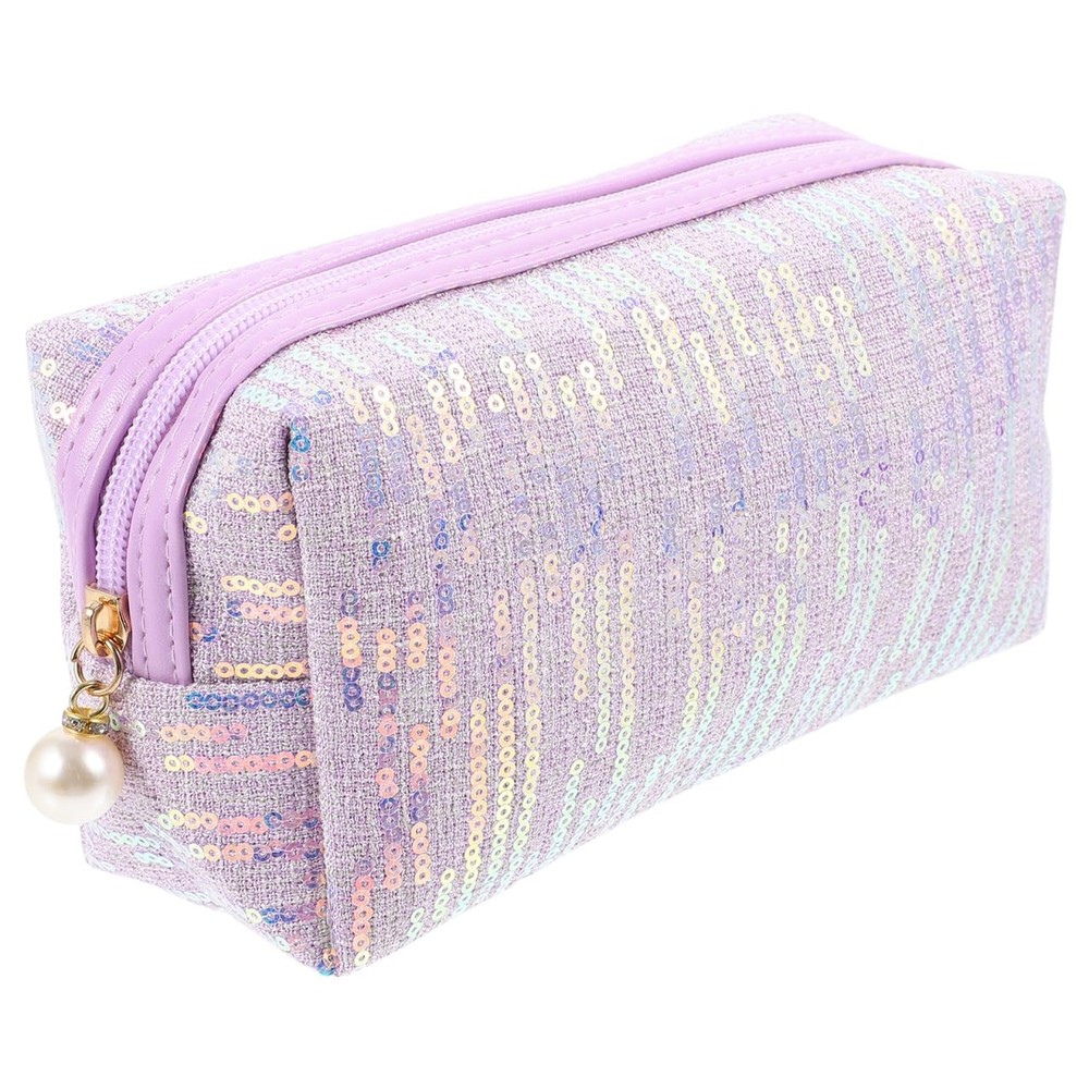 CALLARON Glitter Makeup Bag – 8inch Portable 21.00X10.00X6.50CM, Purple