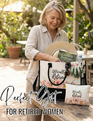 Retirement Gifts for Women, Retirement Tote Bag with Top Zipper Closure and Shou