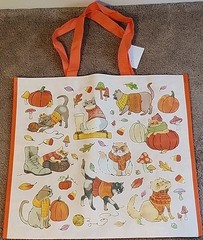 Home Goods – Sassy Fall Cats In Sweaters – Large Reusable Shopping Tote Eco Bag