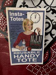 2007 Patty Reed Just Bag It Insta Totes Reusable Red & Black Dotted Hearts