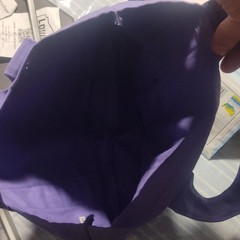 Trader Joe’s Purple Solid Reusable Tote Shopping Bag 12x6x12 in