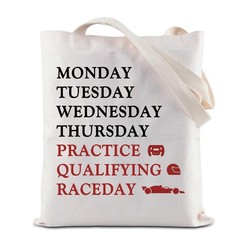 Racing Days Of The Week Car Tote Bag Race Reusable Grocery Shopping Bag Motor…