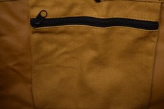 Cotton Canvas Shopping Tote Bag Grocery Carry Case Black/Beige w Elastic Close