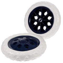 2 Pcs Shopping Cart Wheels Plastic Casters Replacement for Grocery Trolley