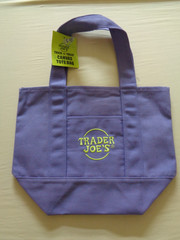 Trader Joe’s Mini Canvas Tote Bag Halloween Limited Edition Purple Embroidered