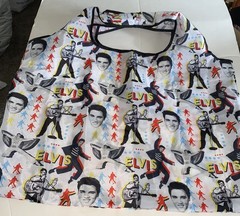 Elvis Reusable Polyester Shopper Bag 16 X 21 Approx 7” Handles Opening EUC Large