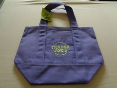 Trader Joe’s Mini Canvas Tote Bag Halloween Limited Edition Purple Embroidered