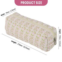 LBZ4ZUONISP Cotton Makeup Pouch Cosmetic Bag for Women Pink Floral