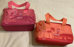 NWT! Bundle Set of 2 in Peach & Pink: Trader Joe’s Mini Insulated Cooler Bags!