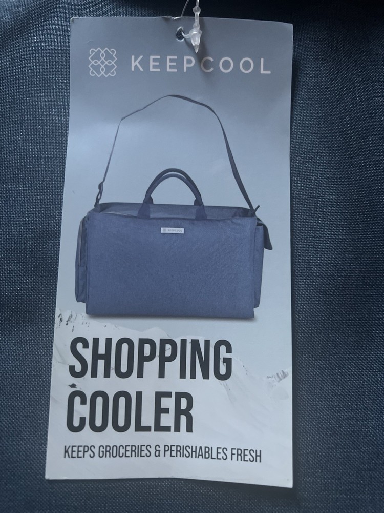 NWT KEEPCOOL Insulated Shopping Cooler Bag Extra Large Navy Zip Close