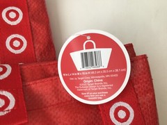 Target Red Extra Large Recycled Tote Grocery Shopping Bag 2 Pack Similar to IKEA