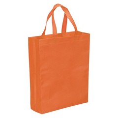 38x30cm Reusable Gift Bag, 10Pcs Vertical Style Non-Woven, Orange