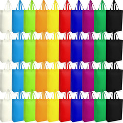 40 Pack Reusable Shopping Bags Bulk Groceries Non Woven Fabric Tote Grocery Bags