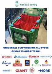 3-Pack Reusable Universal Cart Bag + Base Board (Teal)